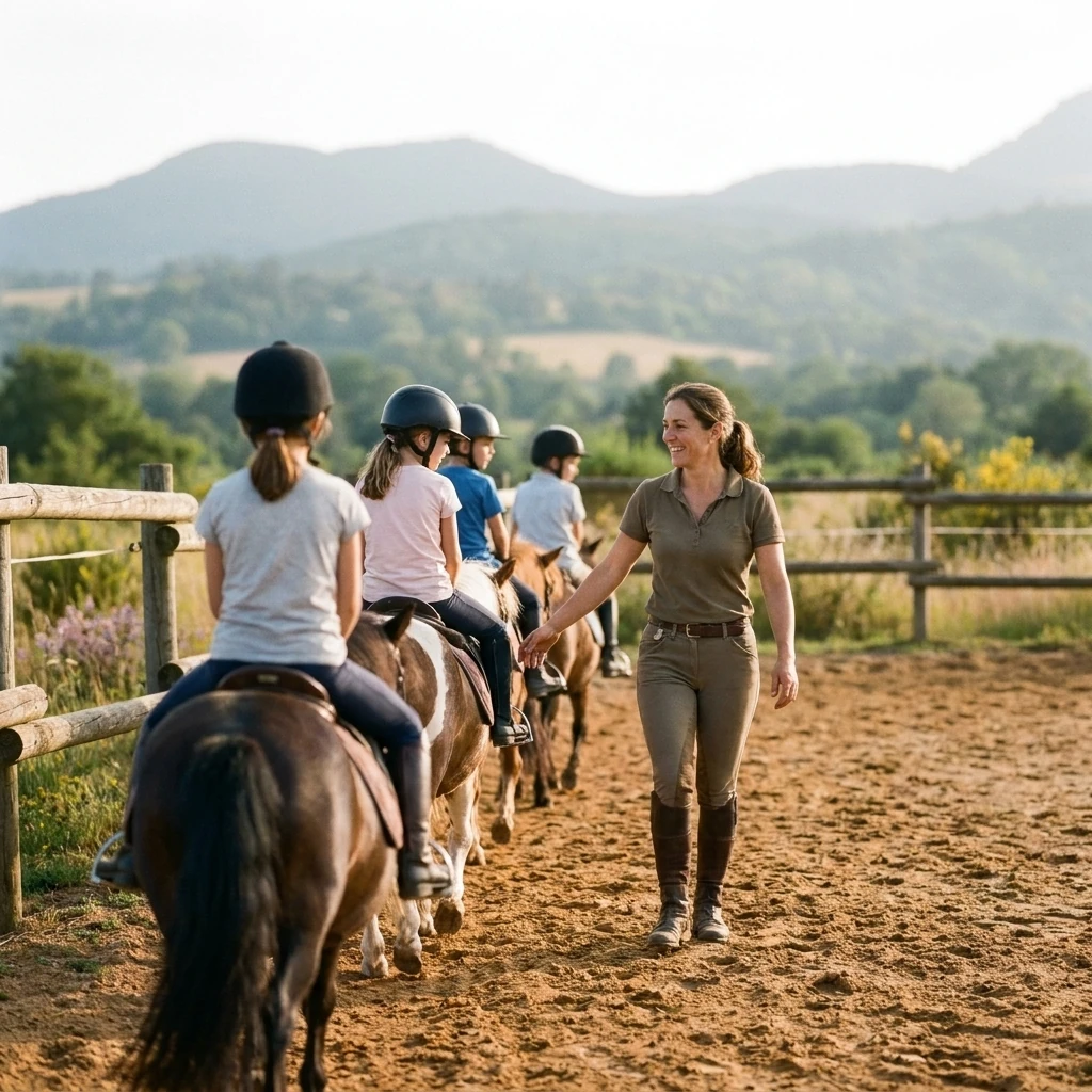 Cours de poney à Salettes, Haute-Loire